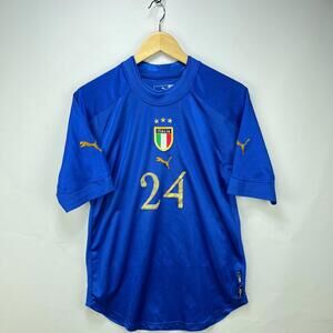 Vintage Y2K  Puma Italy Jersey Number 24 Small Football